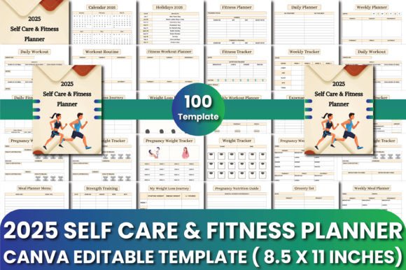 Download 2025 Self Care &amp; Fitness Planner - Planner Collection