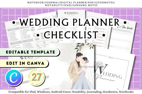 Download Wedding Planner Canva Templates - Planner Collection