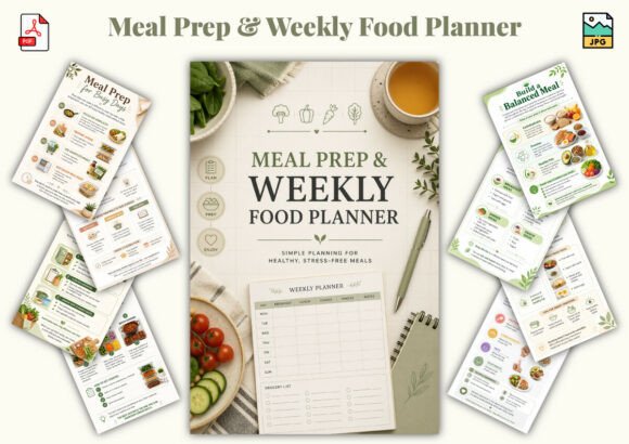 Download Meal Prep &amp; Weekly Food Planner - Planner Collection