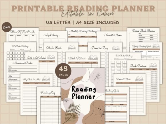 Download Book Reading Planner Book Review Logbook - Planner Collection