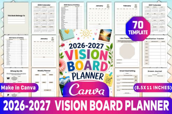 Download 2026-2027 Vision Board Planner - Planner Collection
