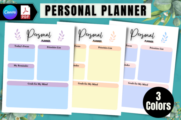 Download Personal Planner Page Canva Template - Planner Collection