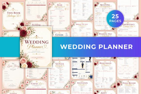 Download Wedding Planner KDP Graphic - Planner Collection