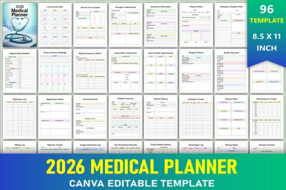 Download Editable 2026 Medical Planner - Planner Collection