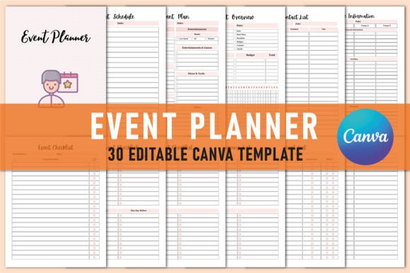 Download Editable Event Planner for Canva - Planner Collection
