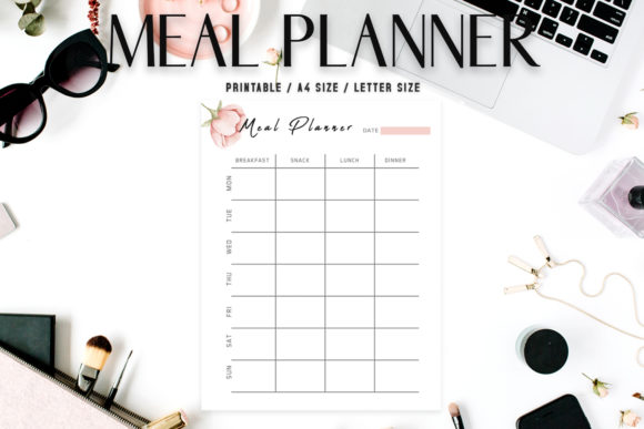Download Floral Meal Planner Template V2 - Planner Collection