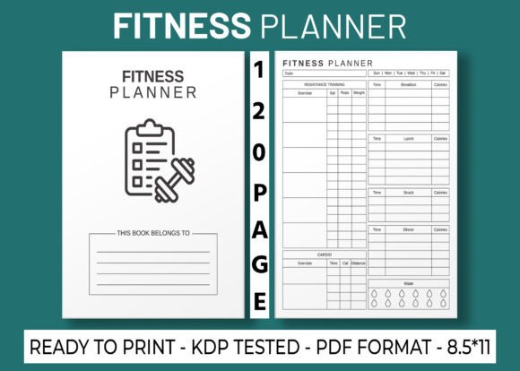 Download Fitness Planner KDP Interior - Planner Collection