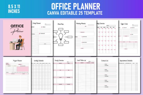Download Office Planner Canva KDP - Planner Collection