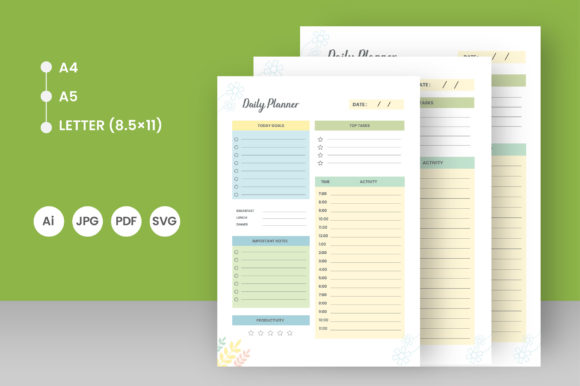 Download Daily Planner Page Activity Interior Kdp - Planner Collection