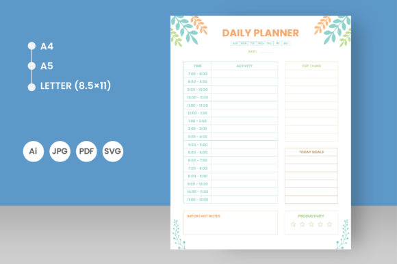 Download Daily Planner Page Activity Interior Kdp - Planner Collection
