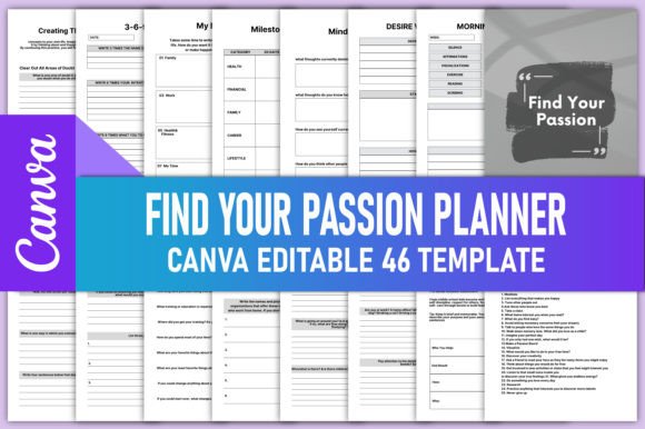 Download Editable Find Your Passion Planner Canva - Planner Collection