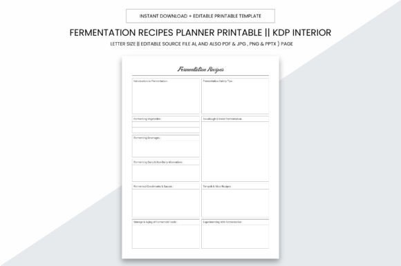 Download Fermentation Recipes Kdp Planner - Planner Collection