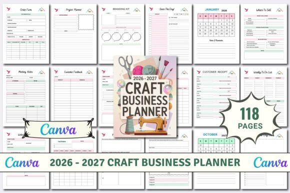 Download 2026 - 2027 Craft Business Planner KDP - Planner Collection