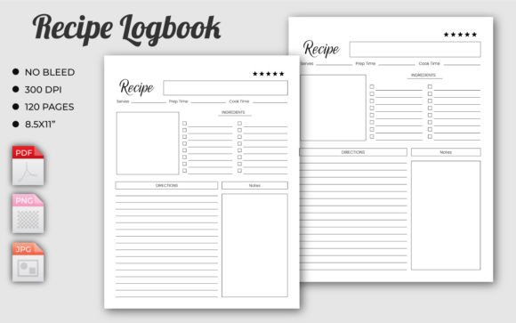 Download Recipe Planner or Journal Interior. - Planner Collection