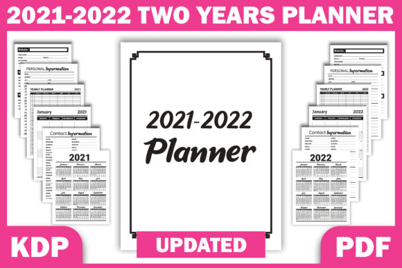 Download 2021 2022 Two Years Planner | KDP - Planner Collection