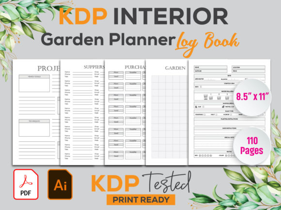 Download Garden Planner Log Book Kdp Interior - Planner Collection