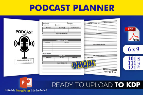 Download Podcast Planner | KDP Interior Template - Planner Collection