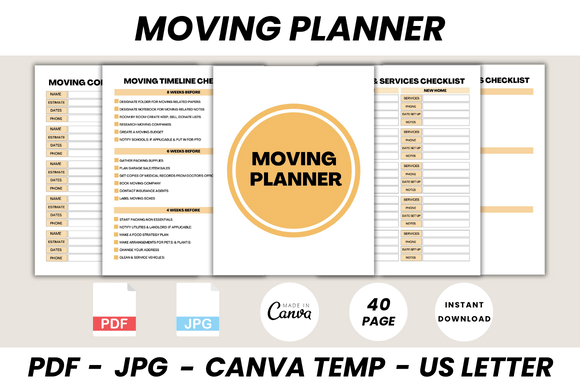 Download Moving Planner Canva Template - Planner Collection