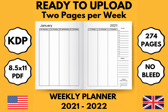 Download 2021-2022 - Two Years Planner - 8.5x11 - Planner Collection