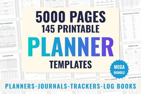 Download 145 Mega KDP Planners Bundle - Planner Collection