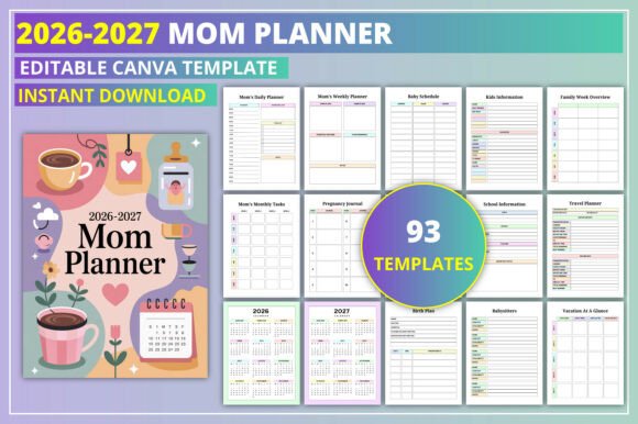 Download Editable 2026-2027 Mom Planner - Planner Collection