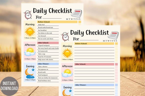 Download Daily Checklist for Kids Cute - Daily checklist Collection