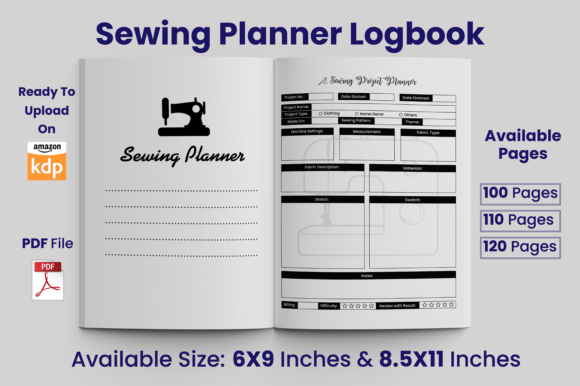 Download Sewing Project Planner KDP Interior - Planner Collection
