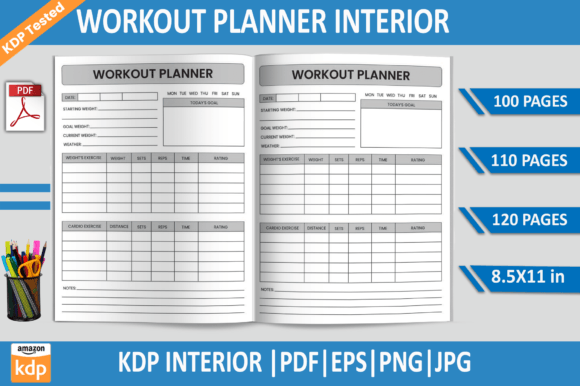 Download Workout Planner | KDP Interior - Planner Collection