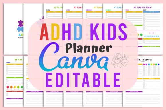 Download ADHD Canva Editable Planner for Kids KDP - Planner Collection
