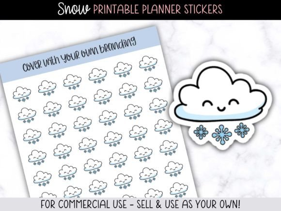 Download Snow Icon Printable Planner Stickers - Planner Collection