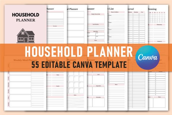 Download Household Planner for Canva Template - Planner Collection