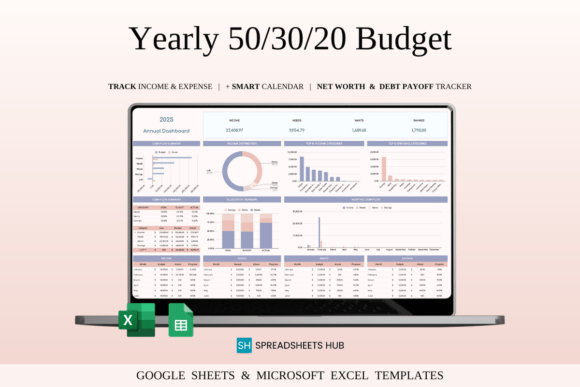 Download 50/30/20 Annual Budget Planner - Planner Collection
