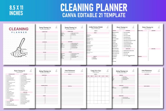 Download Cleaning Planner Canva KDP - Planner Collection