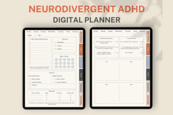 Download Adhd Digital Planner, Adhd Daily Planner - Planner Collection