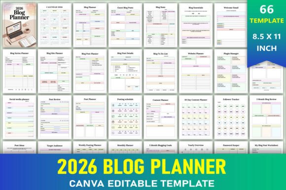 Download Editable 2026 Blog Planner - Planner Collection