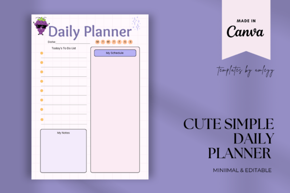 Download Cute Simple Daily Planner Template - Planner Collection