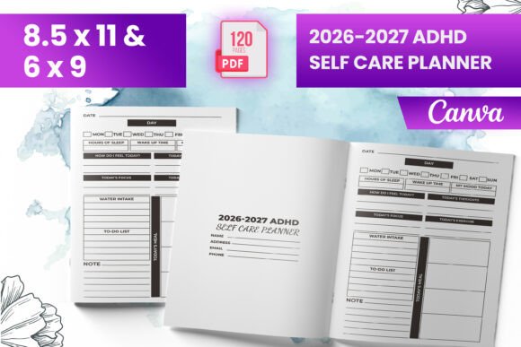 Download 2026-2027 ADHD Self Care Planner (KDP) - Planner Collection