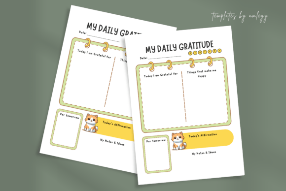 Download Cute Daily Gratitude Planner Template - Planner Collection