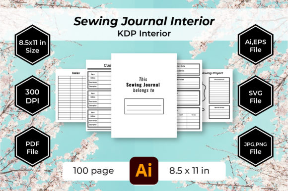 Download Sewing Planner Journal KDP Interiors - Planner Collection