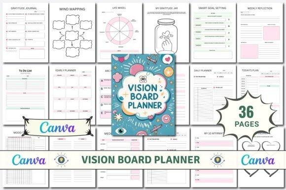 Download Vision Board Planner KDP - Planner Collection