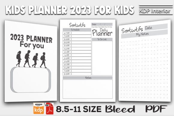 Download Kids Planner 2023 for Kids Kdp Interior - Planner Collection