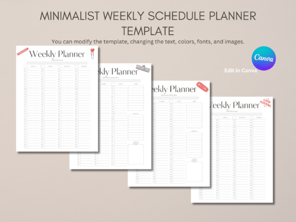 Download Minimalist Weekly Schedule Planner - Planner Collection