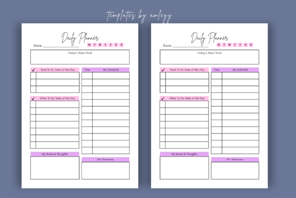Download Aesthetic Daily Planner TemplateMinimal - Planner Collection