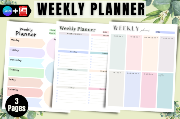 Download Weekly Planner Canva Template - Planner Collection
