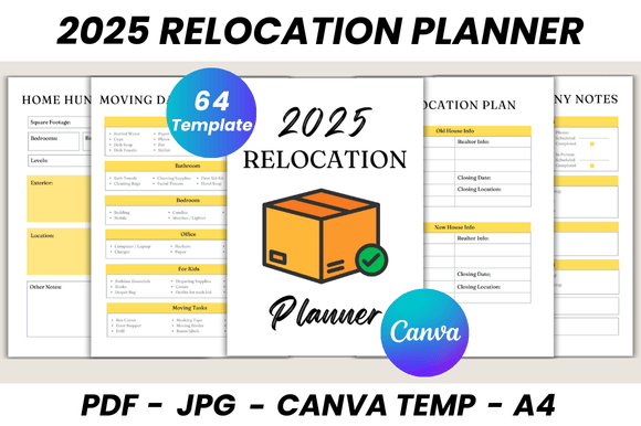 Download 2025 Relocation Planner Canva Template - Planner Collection